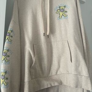 American Eagle Outfitters Gray Hoodie with Bear Design